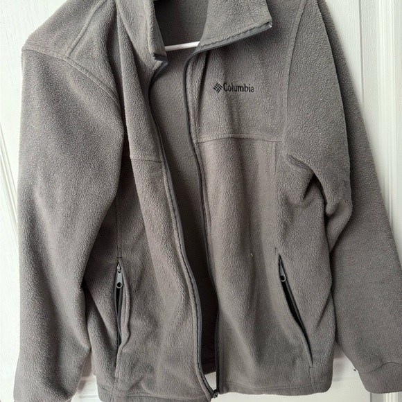 Columbia Gray Performance Jacket Full-Zip Fleece - Picture 1 of 6